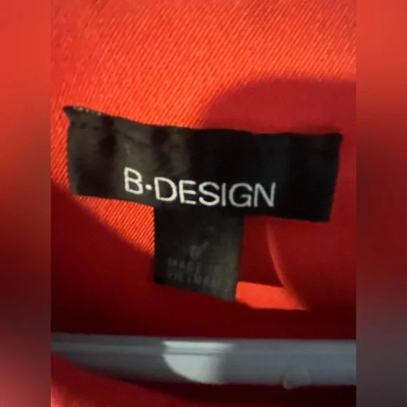 B Design Business Casual Orange Dress Women’s Size 6 Demure Office Flare Party - Picture 3 of 5